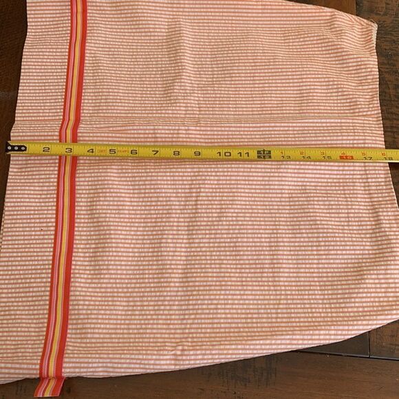 Mollie B Tote & Matching Skirt Set – Pink Orange Seersucker with Ribbon - Picture 10 of 12